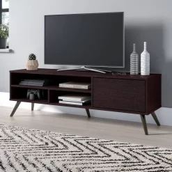 Krom 54W TV Stand With Metal Legs In Espresso Oak - Bestar 17200-000120 -Home Haven Deals 103 17200 000120 2