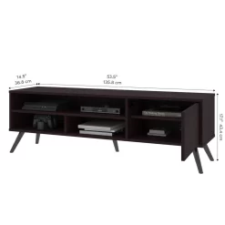 Krom 54W TV Stand With Metal Legs In Espresso Oak - Bestar 17200-000120 -Home Haven Deals 103 17200 000120 8
