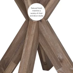 Adler X Base Side Table With Glass Natural - Linon D1345A20ETN -Home Haven Deals 110 d1345a20etn 3