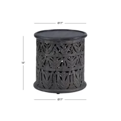 Indie Side Table Dark Gray - Linon D1428A21STDGRY -Home Haven Deals 110 d1428a21stdgry 5