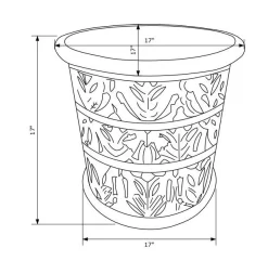 Indie Side Table Dark Gray - Linon D1428A21STDGRY -Home Haven Deals 110 d1428a21stdgry 6