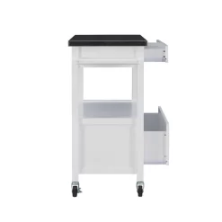 SYDNEY KITCHEN CART WHITE - Linon KI106WHT01U -Home Haven Deals 110 ki106wht01u 8