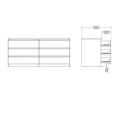 Scottsdale 6 Drawer Double Dresser In Black Wood Grain - Tvilum 7029661 -Home Haven Deals 115 7029661 av9 new