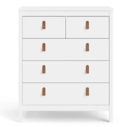 Madrid 5 Drawer Chest In White - Tvilum 796784949