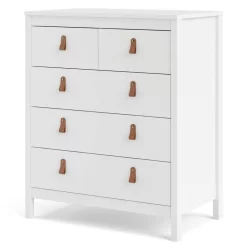 Madrid 5 Drawer Chest In White - Tvilum 796784949 -Home Haven Deals 115 796784949 3