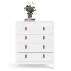 Madrid 5 Drawer Chest In White - Tvilum 796784949 -Home Haven Deals 115 796784949 5