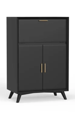 Flynn Large Bar Cabinet W/Drop Down Tray In Black - Alpine 966BLK-16 6 Flynn Large Bar Cabinet W/Drop Down Tray In Black - Alpine 966BLK-16 -Home Haven Deals 116 966blk 16 3 scaled