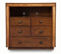 Jimbaran Bay 5 Drawer TV Media Chest In Tobacco - Alpine Furniture ORI-811-11