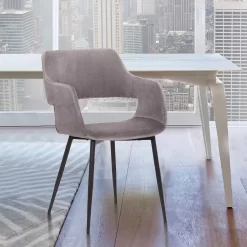 Ariana Mid-Century Grey Open Back Dining Accent Chair - Armen Living LCARCHBLGR -Home Haven Deals 118 lcarchblgr 15