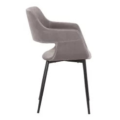 Ariana Mid-Century Grey Open Back Dining Accent Chair - Armen Living LCARCHBLGR -Home Haven Deals 118 lcarchblgr 3