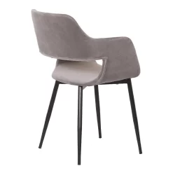 Ariana Mid-Century Grey Open Back Dining Accent Chair - Armen Living LCARCHBLGR -Home Haven Deals 118 lcarchblgr 4