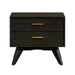 Baly Acacia Mid-Century 2 Drawer Night Stand - Armen Living LCLFLABR