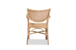 Baxton Studio Damani Modern Bohemian Natural Brown Finished Rattan Dining Chair - Wholesale Interiors RCN002-Rattan-DC -Home Haven Deals 12673 4