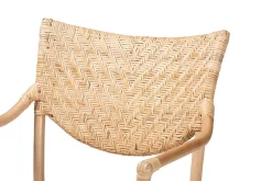 Baxton Studio Damani Modern Bohemian Natural Brown Finished Rattan Dining Chair - Wholesale Interiors RCN002-Rattan-DC -Home Haven Deals 12673 5