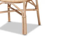 Baxton Studio Damani Modern Bohemian Natural Brown Finished Rattan Dining Chair - Wholesale Interiors RCN002-Rattan-DC -Home Haven Deals 12673 6