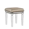 ACME Skylar Vanity Stool, PU & Dark Champagne - Acme 25330