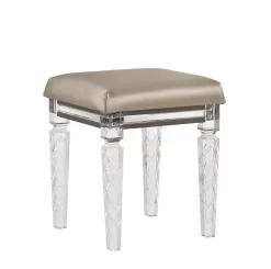 ACME Skylar Vanity Stool, PU & Dark Champagne - Acme 25330 -Home Haven Deals 156 25330 a 2
