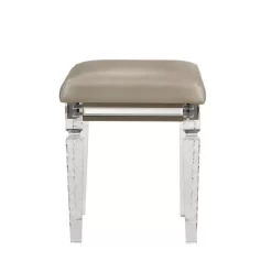 ACME Skylar Vanity Stool, PU & Dark Champagne - Acme 25330 -Home Haven Deals 156 25330 f 3