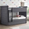 Romana II Bunk Bed & Trundle (Twin/Twin) In Gray Fabric - Acme Furniture 37855
