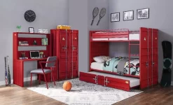 Cargo Bunk Bed (Full/Full) In Red - Acme Furniture 37915