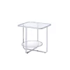 Hollo End Table In Chrome & Glass - Acme Furniture 83932