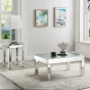 ACME Noralie Coffee Table , Mirrored & Faux Diamonds - Acme 84705