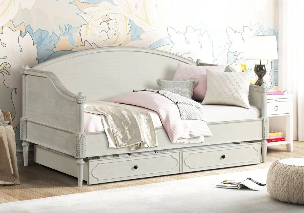 Lucien Twin Daybed In Antique White Finish - Acme Furniture BD01149 5 Lucien Twin Daybed In Antique White Finish - Acme Furniture BD01149 - Image 5