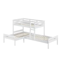 Manoela Triple Twin/Twin/Twin Bunk Bed In White Finish - Acme Furniture BD01374