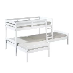 Manoela Triple Twin/Twin/Twin Bunk Bed In White Finish - Acme Furniture BD01374 15 Manoela Triple Twin/Twin/Twin Bunk Bed In White Finish - Acme Furniture BD01374 -Home Haven Deals 156 bd01374 8