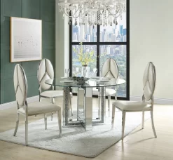 Noralie Dining Table In Mirrored & Faux Diamonds - Acme Furniture DN00715 -Home Haven Deals 156 dn00715 6