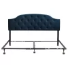CorLiving Calera Navy Blue Headboard And Frame, King - CorLiving BBT-114-Z2