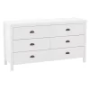 CorLiving Boston 6 Drawer Dresser, White - CorLiving BSA-301-W