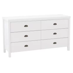 CorLiving Boston 6 Drawer Dresser, White - CorLiving BSA-301-W
