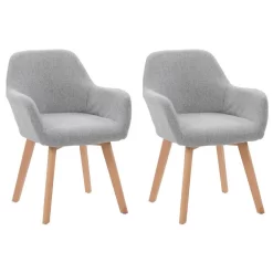 CorLiving LDL-101-C Ayla Upholstered Side Chair In Light Gray - LDL-101-C