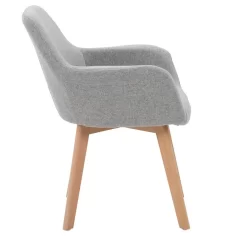 CorLiving LDL-101-C Ayla Upholstered Side Chair In Light Gray - LDL-101-C -Home Haven Deals 157 ldl 101 c 5