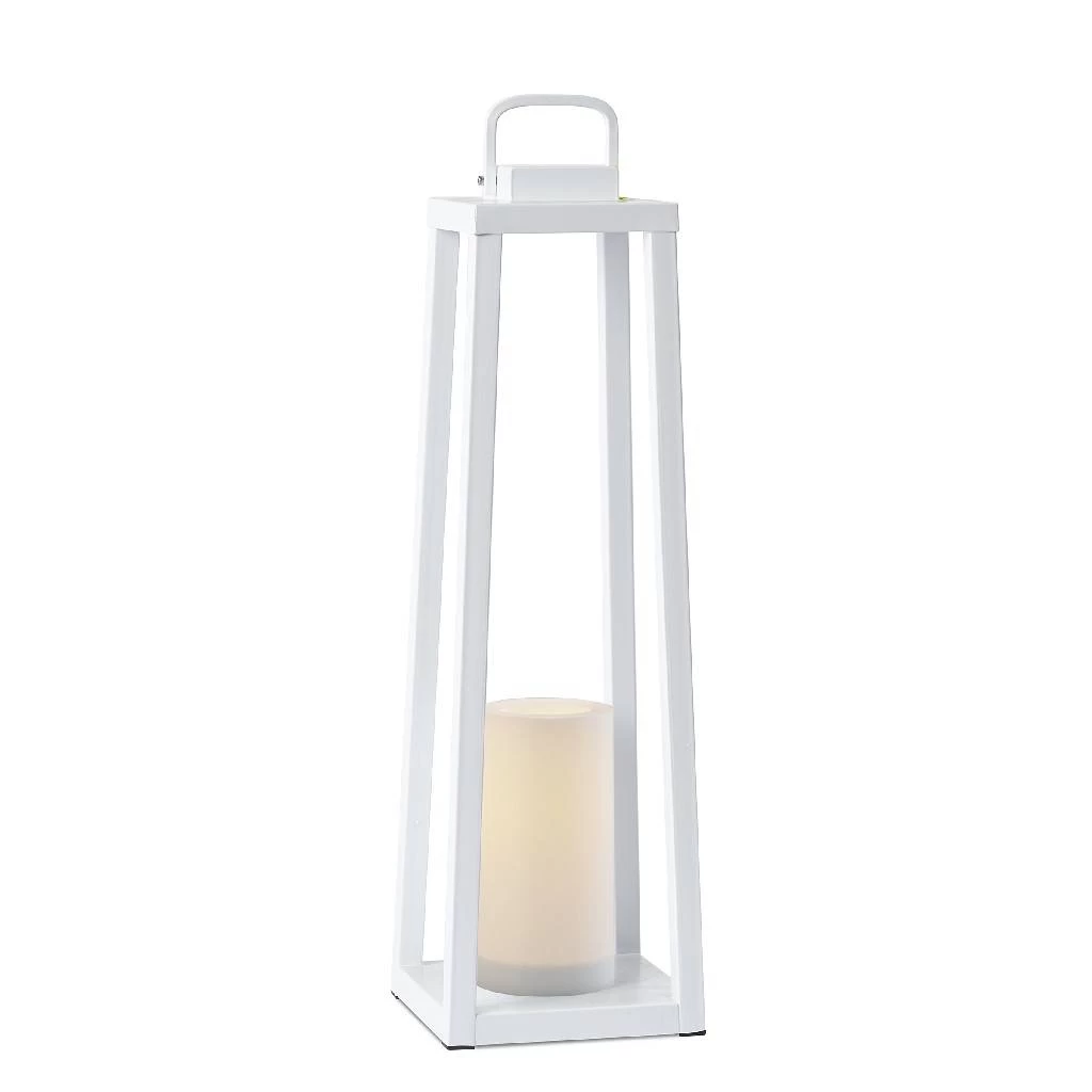 Redvale 24" Lantern With Flameless Candle By Real Flame 160-WHT 1 Redvale 24" Lantern With Flameless Candle By Real Flame 160-WHT