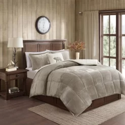 Alton Twin Plush To Sherpa Down Alternative Comforter Set - Woolrich WR10-2416