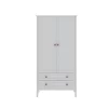 Crown Full Wardrobe With Hanging And 2 Drawers In White - Manhattan Comfort 167GMC1
