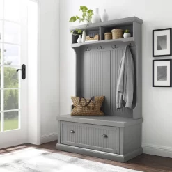 Seaside Hall Tree Distressed Gray - Crosley CF6006-GY