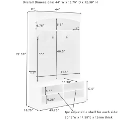 Bartlett Hall Tree - Crosley CF6037-WH -Home Haven Deals 174 cf6037 wh 3