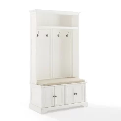 Holbrook Hall Tree Distressed White/Oatmeal - Crosley CF6039-WH -Home Haven Deals 174 cf6039 wh 6