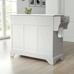 Lafayette Granite Top Full Size Kitchen Island/Cart White/White - Crosley KF30005BWH -Home Haven Deals 174 kf30005bwh e3