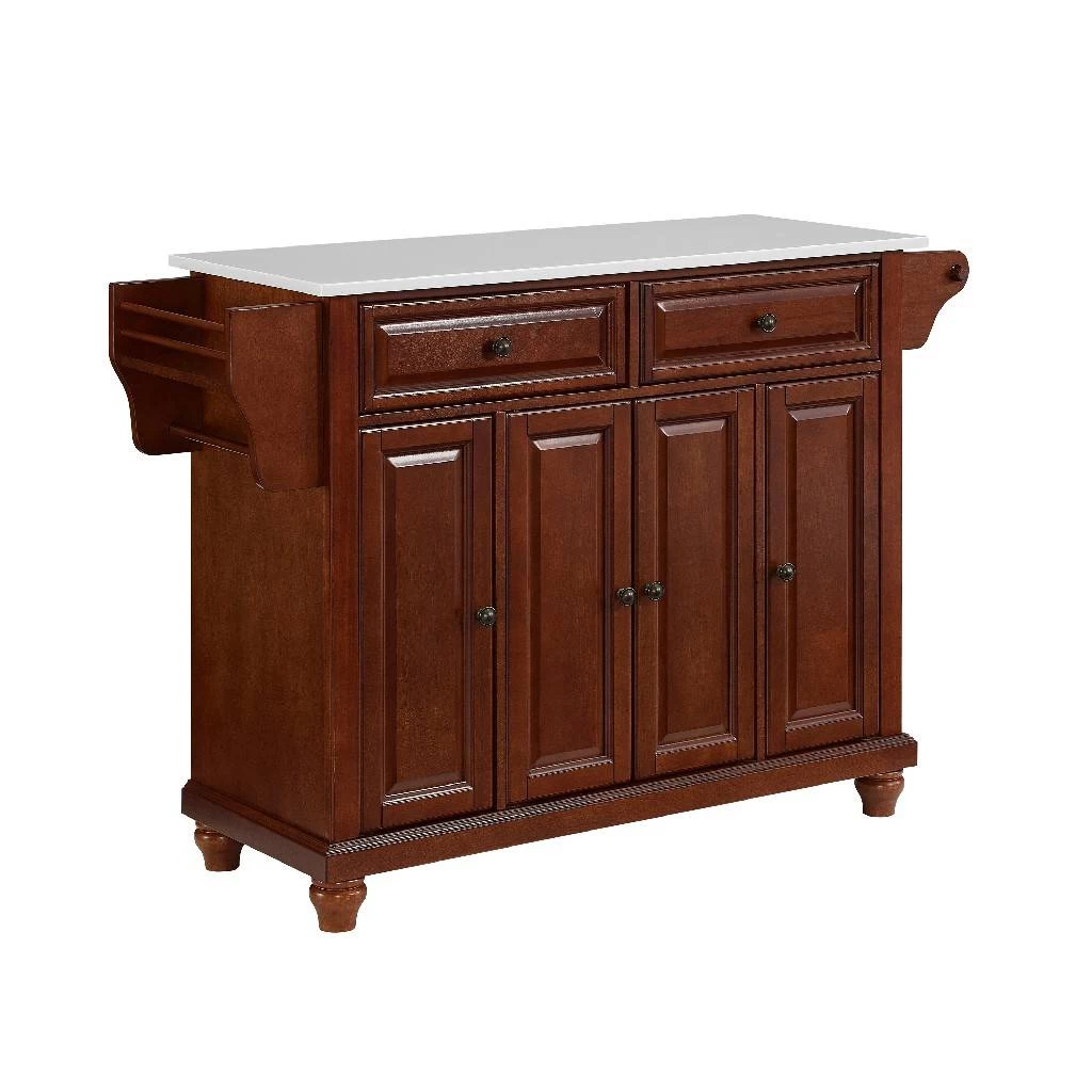 Cambridge Granite Top Full Size Kitchen Island/Cart Mahogany/White - Crosley KF30005DMA 5 Cambridge Granite Top Full Size Kitchen Island/Cart Mahogany/White - Crosley KF30005DMA - Image 5