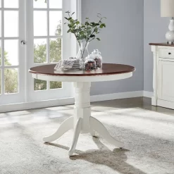 Shelby Round Dining Table Distressed White - Crosley KF33100WH -Home Haven Deals 174 kf33100wh e1