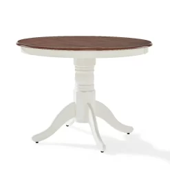 Shelby Round Dining Table Distressed White - Crosley KF33100WH