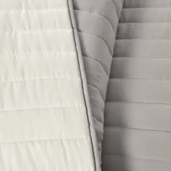 Soft Stripe All Season Quilt/Coverlet Light Gray/White 3Pc Set Full/ Queen - Lush Decor 16T005872 12 Soft Stripe All Season Quilt/Coverlet Light Gray/White 3Pc Set Full/ Queen - Lush Decor 16T005872 -Home Haven Deals 176 16t005872 5