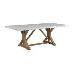 Picket House Furnishings Liam Standard Height Rectangular Dining Table In White Marble - Picket House Furnishings CDLW100DTTB