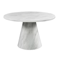 Picket House Furnishings Odette White Round Dining Table Complete In White - Picket House Furnishings D.1157.RDTC