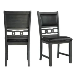 Taylor Standard Height Faux Leather Side Chair Set In Gray - Picket House Furnishings DAH305SPC
