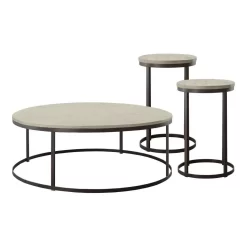 Picket House Furnishings Burg 3PC Occasional Table Set In Natural-Coffee Table & Two End Tables - Picket House Furnishings M.5920.300.3PC